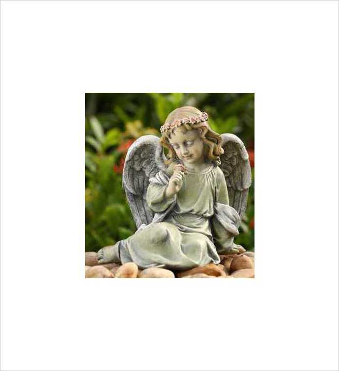 Sitting Girl Angel Figurine