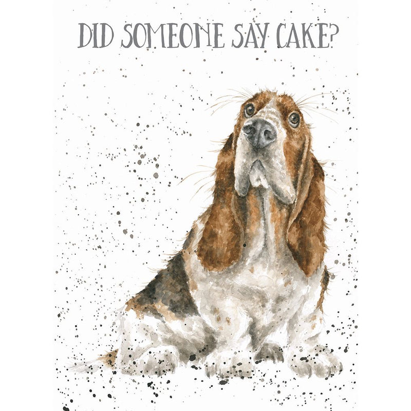 'Cake?' Basset Hound Birthday Card