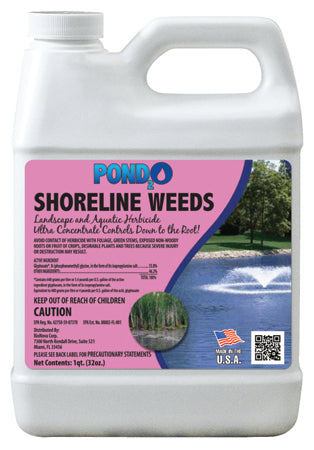 aquatic glyphosate herbicide Pond2O Shoreline Weed Control