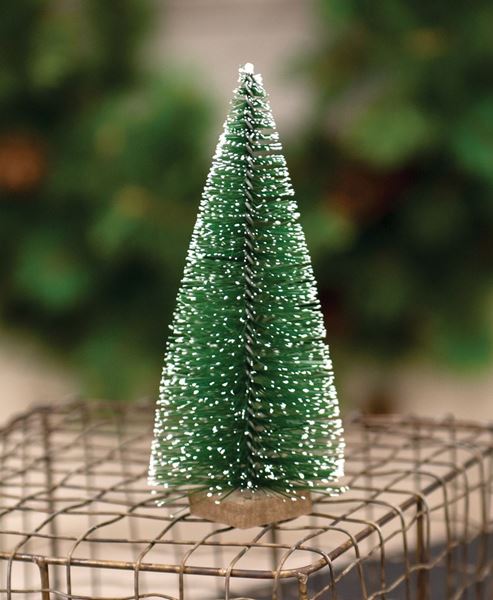 6" Snowy Bottle Brush Tree