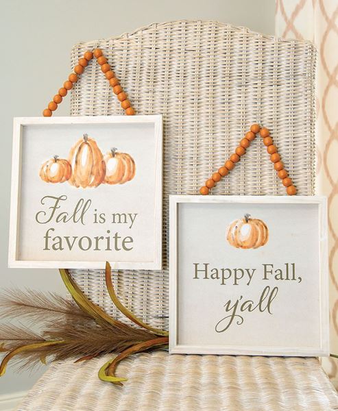 Happy Fall Beaded Sign