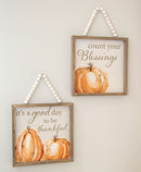 Count Your Blessings - Thankful Beaded Sign