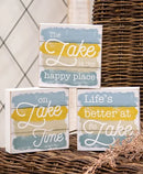 Lake Box Wood Sign