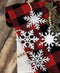 White Wood Snowflake Beaded Ornament