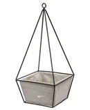 Wood Plant Holder w/Triangle Metal Frame