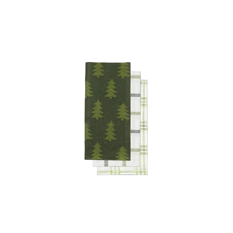 "Shimmer Tree" Kitchen Towel Set Of 3