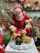 Santa with Puppies Figurine