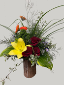 'Walk in the Woods' Wood Vase Arrangement