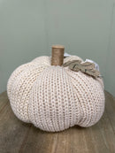 7"D Fabric Harvest Pumpkin Decor