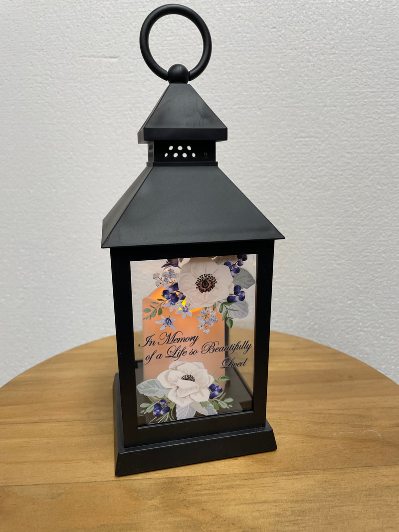 11" 'In Memory' Sympathy Lantern