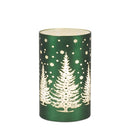 Holiday Forest Glass Luminary