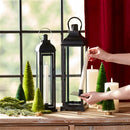 17.5" Country Taper Black Metal Lantern