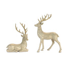 13.5-17.5" Brush Gold Resin Deer Figurines