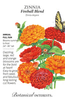 Zinnia - 'Fireball Blend' Seeds