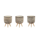 Embossed Concrete Planter with Feet