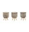 Embossed Concrete Planter with Feet