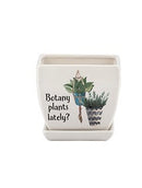 Garden Talk Witty Square Planter
