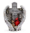 10.75" Cardinal Angel Wings Cross Figurine