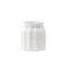 White Beige Wide Ribbed Vase