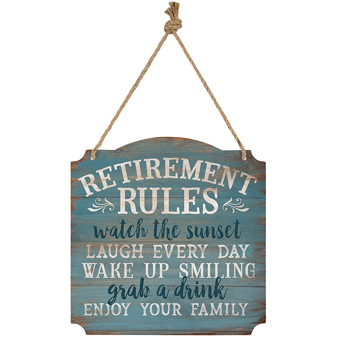 "Retirement Rules" Metal Wall Décor