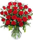 '24 Radiant Red Roses' Floral Arrangement