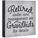 "Retired Grandkids" Square Sitter