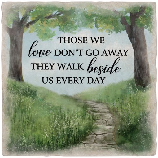 8" "Walk Beside Us" Travertine Paver