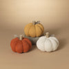 7"D Fabric Harvest Pumpkin Decor