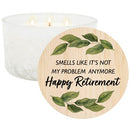 "Retirement" 3-Wick Fragrance Candle