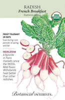 Radish - 'French Breakfast' Organic Seeds