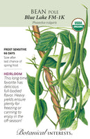 Bean Pole - 'Blue Lake FM-1K' Seeds Organic, Heirloom