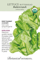 Lettuce 'Buttercrunch' Butterhead Organic Seeds