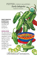 Pepper - 'Early Jalapeño Chile' Seeds Organic