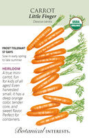 Carrot - 'Little Finger' Seeds Organic