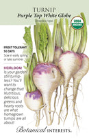 Turnip - 'Purple Top White Globe' Organic Seeds