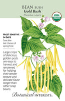 Bean Bush 'Gold Rush' Seeds Organic
