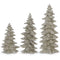 6-7.5-9.5" Silver Glittered Tree