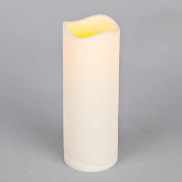 3"D x 8"H LED Outdoor Pillar Candle