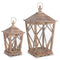 Modern Tapered Wood Lantern