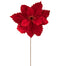 31" Red Velvet Poinsettia Pick