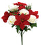 19.5" Poinsettia/Rose Mix Bush