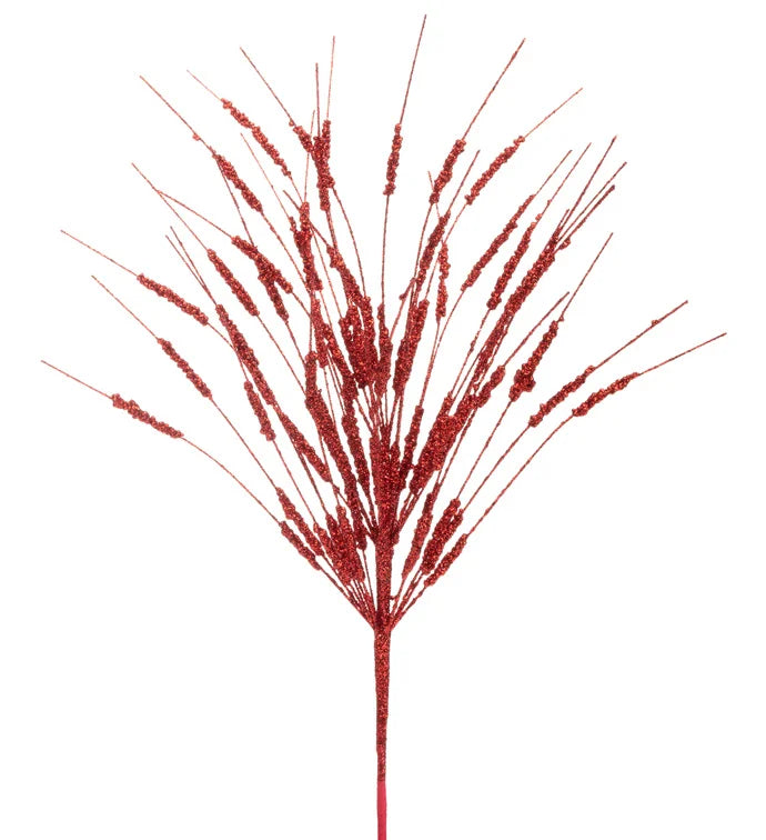 18" Red Glitter Spray