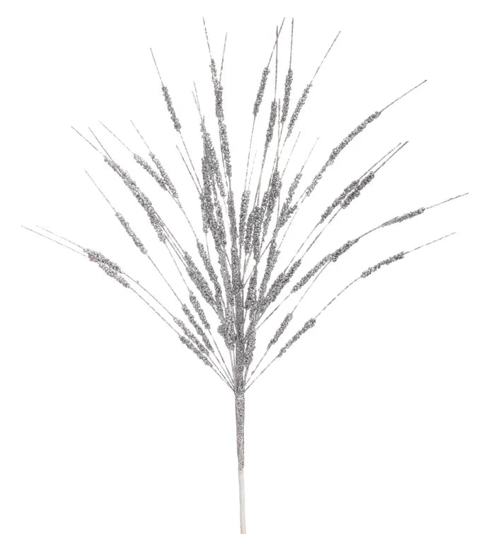 18" Silver Glitter Spray