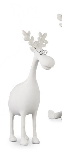 12" Winter Moose with Glasses