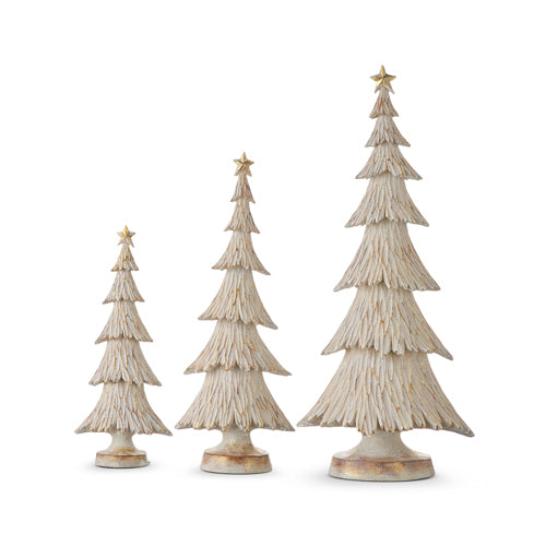 12-20" Whitewash Antique Gold Christmas Tree