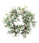20" Holly Berry Cone Wreath