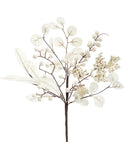 Cream Berry Leaf Pick