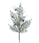 24" Frosted Mixed Pine/Cone Spray