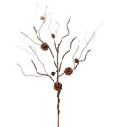 30" Brown Twig Cone Spray