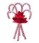 14.5" Candy Cane Poinsettia Spray
